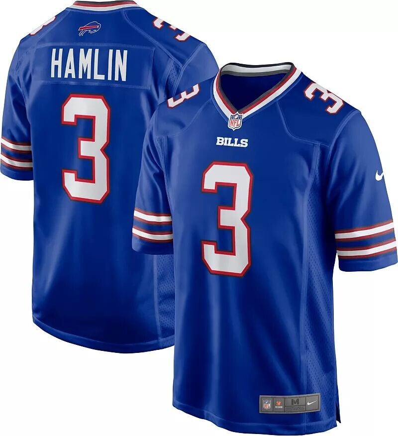 

Мужское джерси Nike Buffalo Bills Damar Hamlin #3 Royal Game