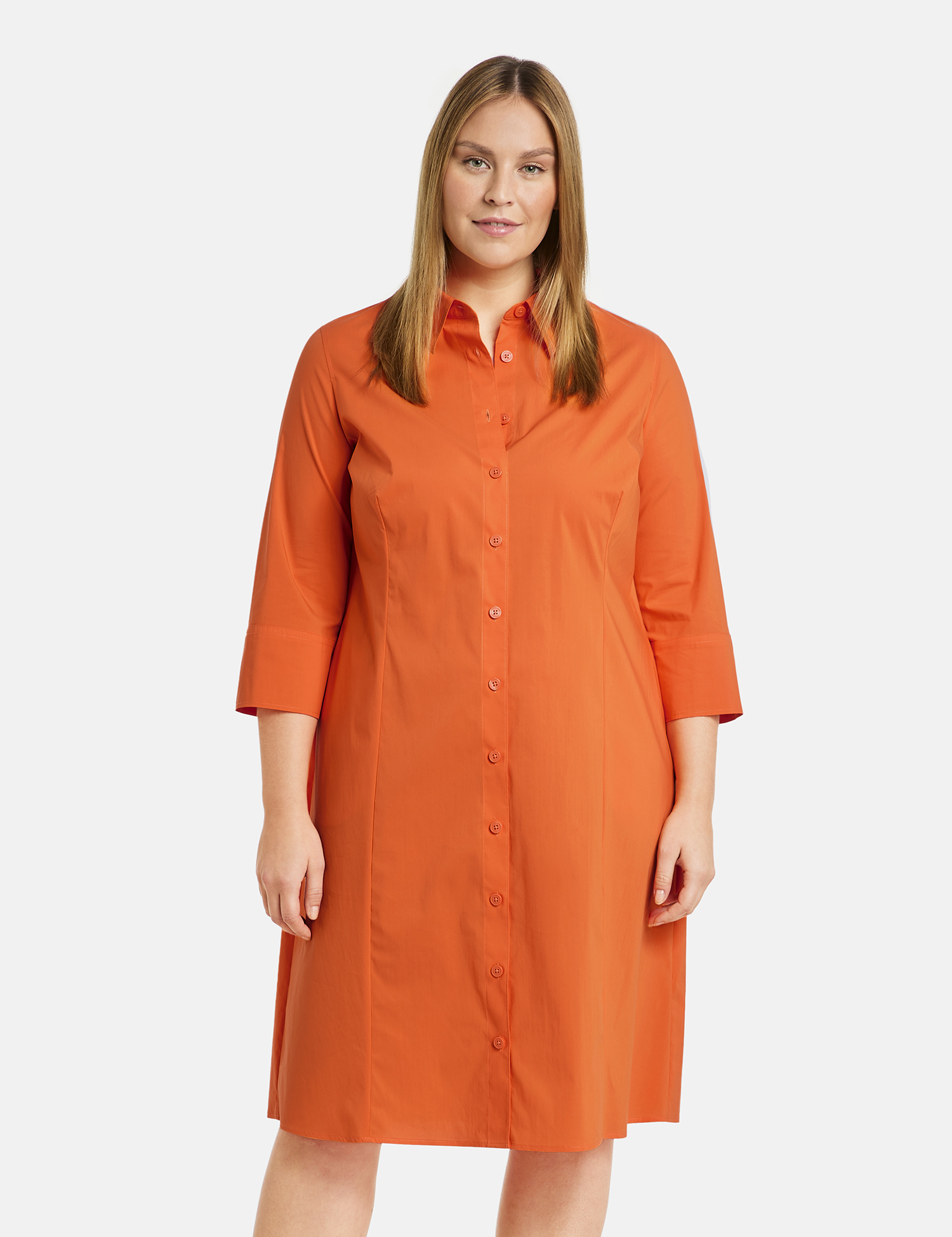Платье SAMOON Langarm kurz, цвет Happy Orange цена и фото