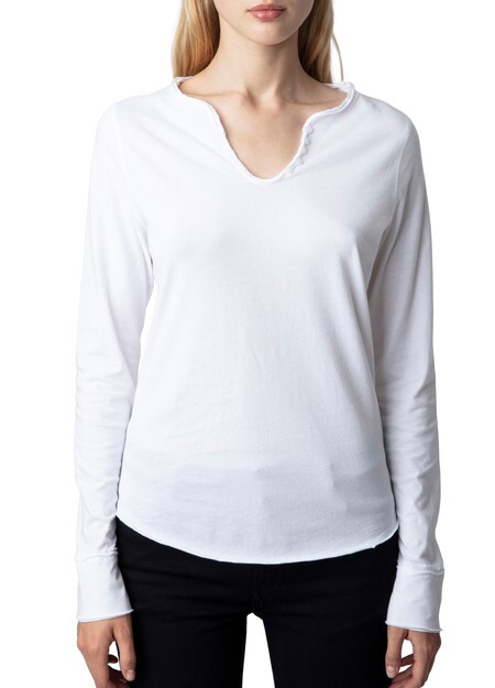 

Футболка Henley с фотопринтом Zadig&Voltaire, белый