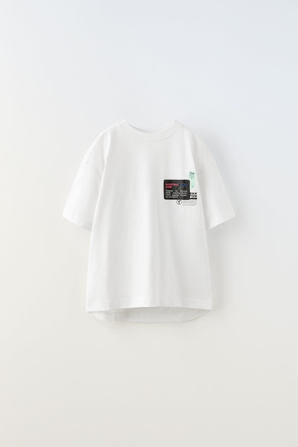 

Футболка с баскетбольным принтом Zara, белый