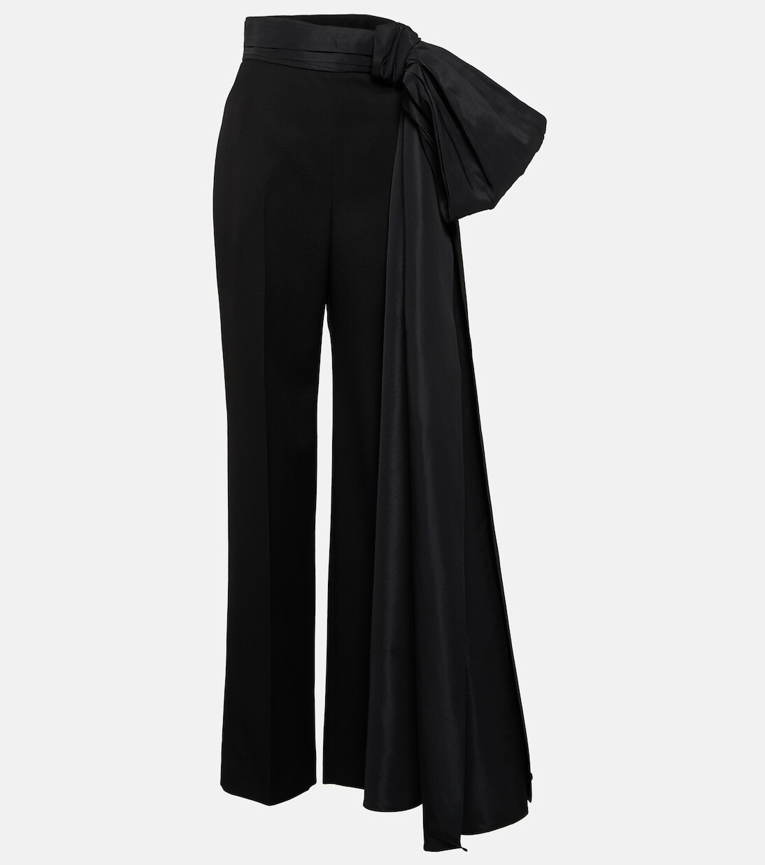

Шерстяные брюки-смокинг с бантом Alexander Mcqueen, черный