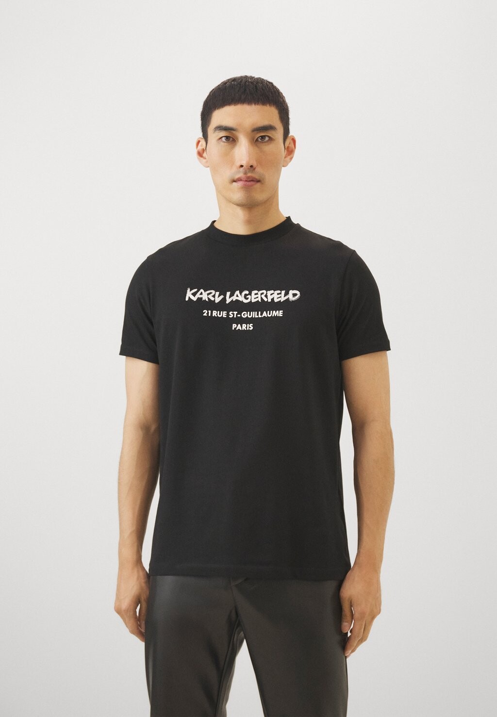 

Футболка с принтом CREW NECK KARL LAGERFELD, черный/белый