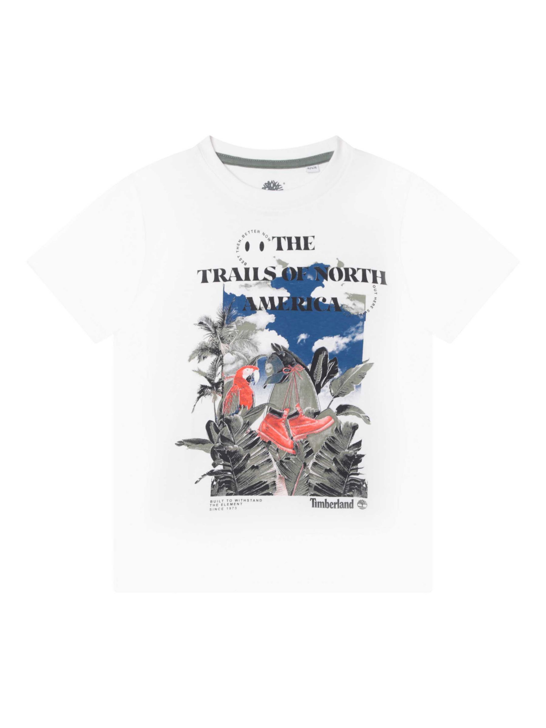 Детская футболка Следы Северной Америки Timberland, белый мужская футболка в стиле северной америки