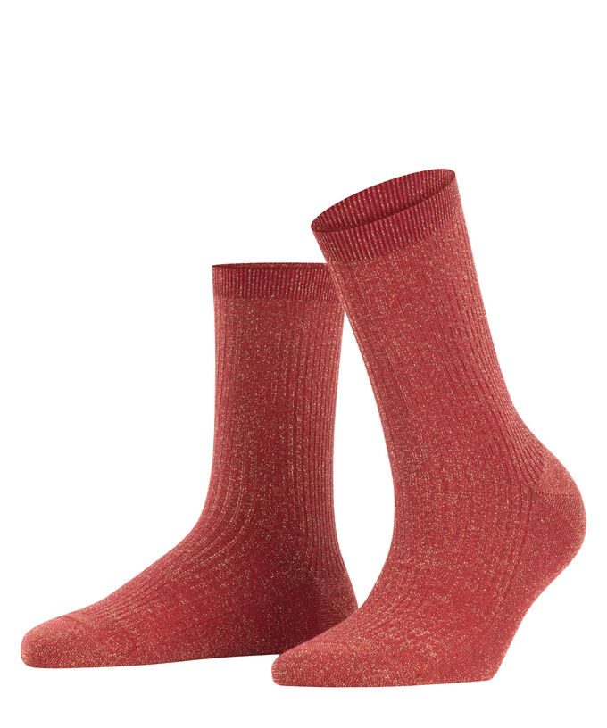 Носки блестящие в рубчик Falke, красный блестящие женские носки в горошек в стиле ретро качественные хлопковые блестящие дизайнерские модные блестящие чулочно носочные изделия
