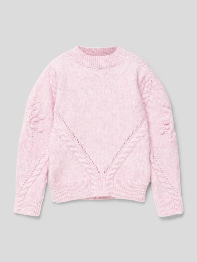 цена Вязаный свитер однотонного дизайна Only, розовый