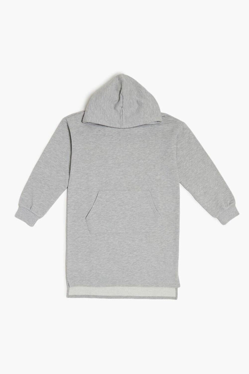 

Платье с капюшоном из французской махровой ткани для девочек Forever 21, серый