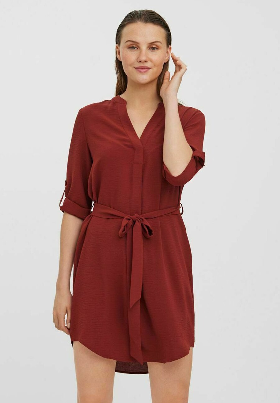

Дневное платье FOLD-UP Vero Moda, цвет madder brown