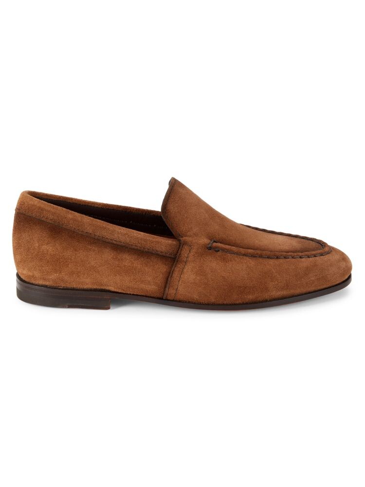 

Замшевые лоферы Santoni, коричневый