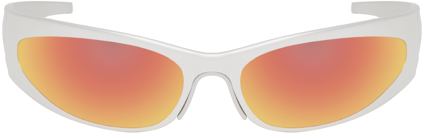Серебряные реверсивные солнцезащитные очки Xpander 2.0 Balenciaga фотографии