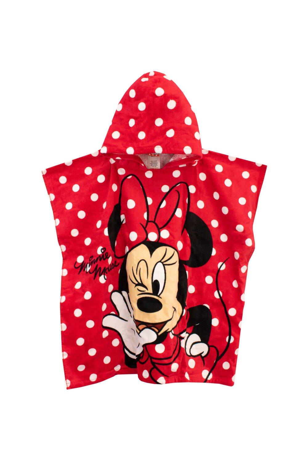 Полотенце-пончо с капюшоном Минни Маус Disney, красный полотенца крошка я полотенце с капюшоном 120х67
