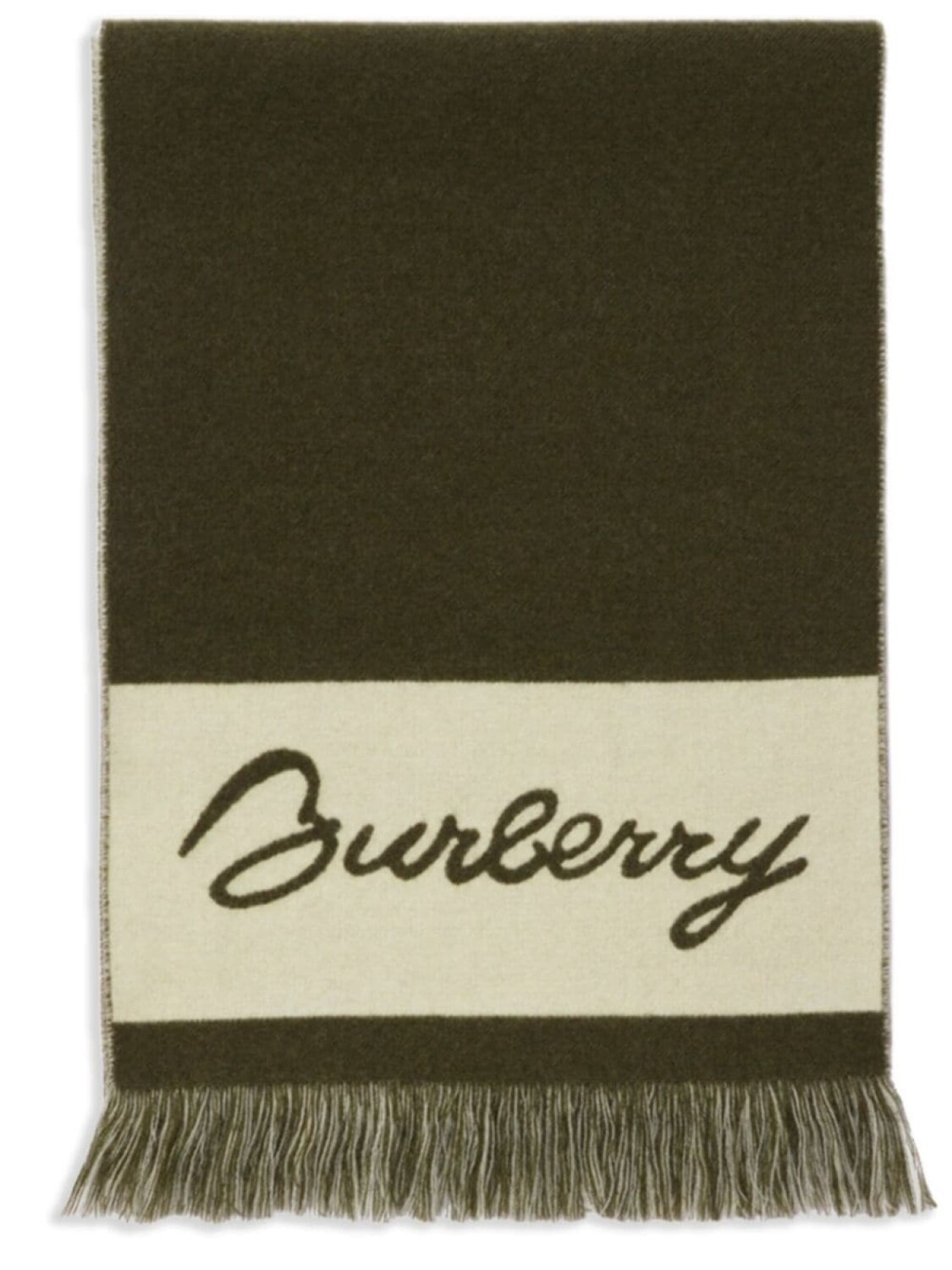 

Burberry шерстяной шарф с логотипом EKD, зеленый