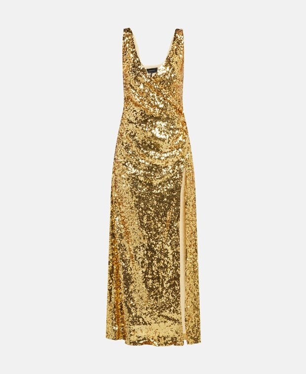 

Платье с блестками bcbgmaxazria, золотой