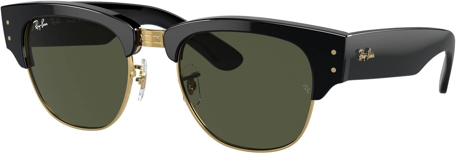 Солнцезащитные очки 53 mm 0RB0316S Mega Clubmaster Ray-Ban, цвет Black on Arista/Green