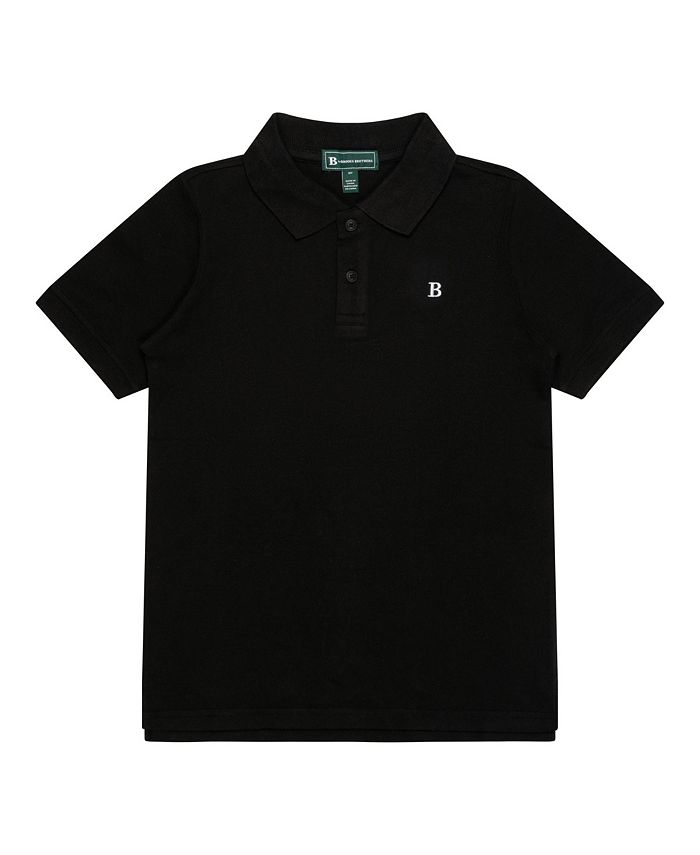 Рубашка-поло из пике с короткими рукавами для больших мальчиков Brooks Brothers, черный поло b