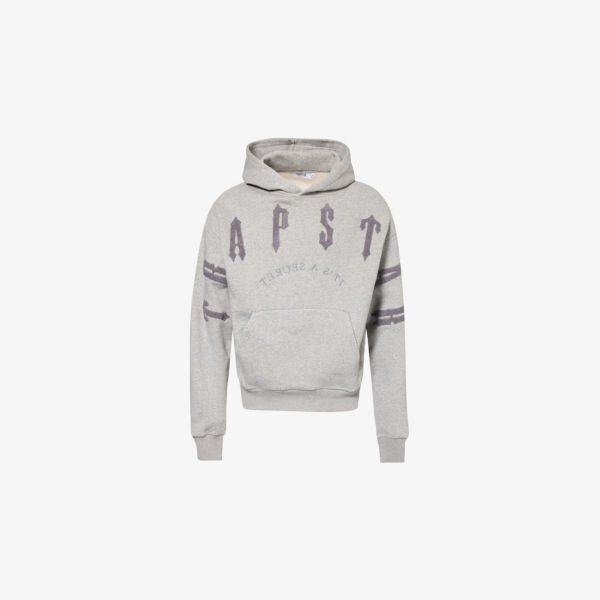 

Толстовка свободного кроя из хлопчатобумажной ткани с капюшоном Iron arch chen 2.0 Trapstar, серый