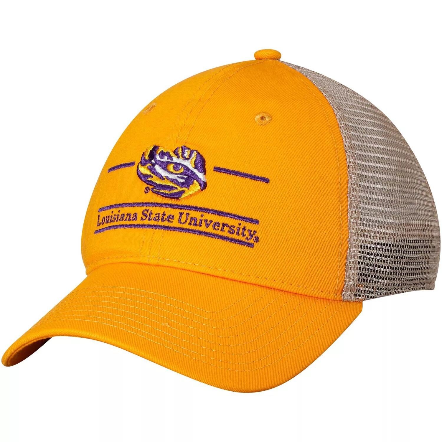 

Мужская регулируемая кепка The Game Gold LSU Tigers Logo Bar Trucker