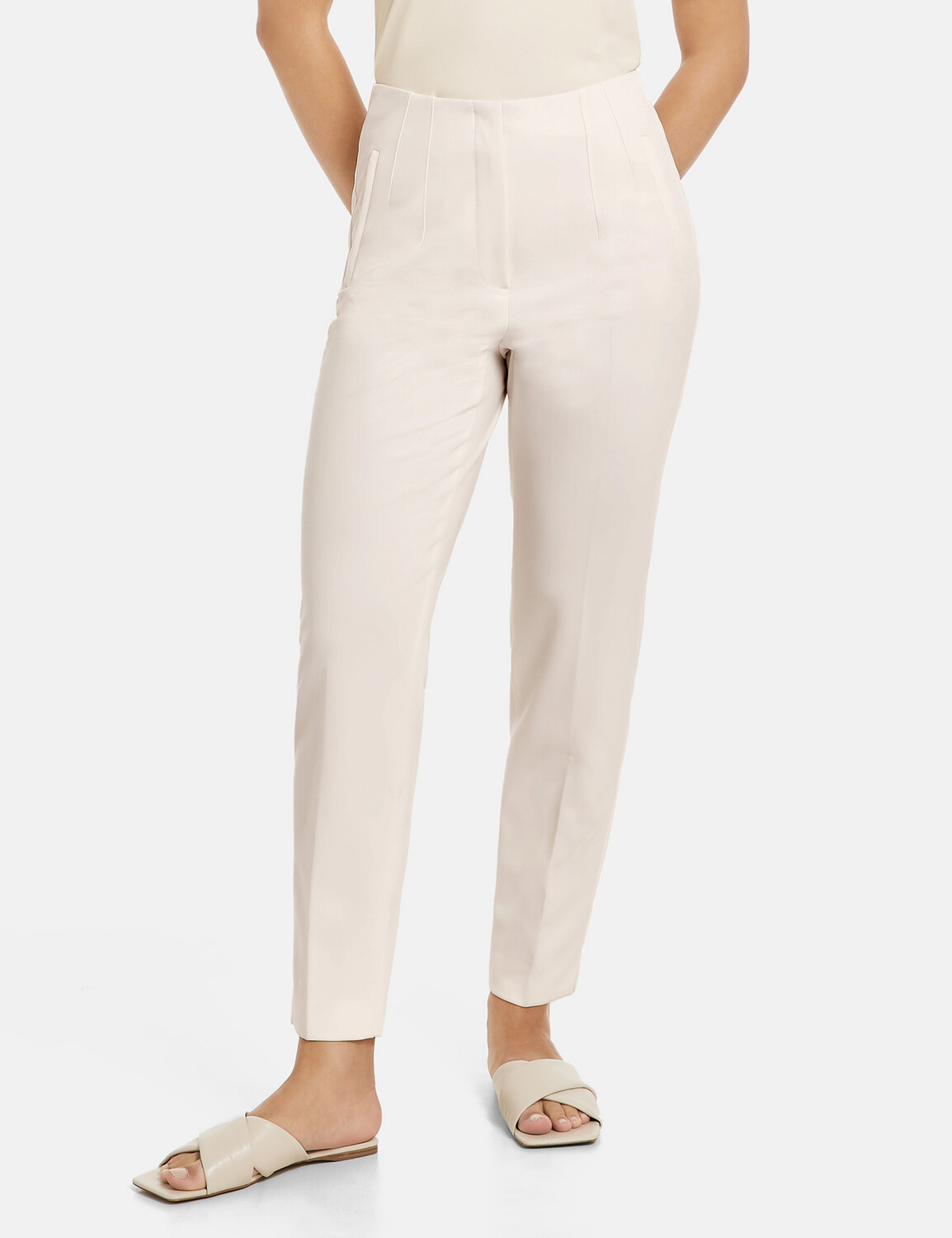 

Брюки Gerry Weber Hose Tuch/Kombi verkürzt, цвет Whisper White