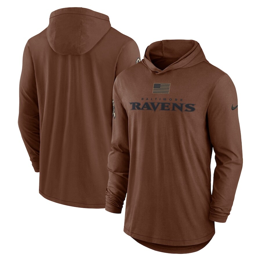 

Футболка с длинным рукавом Nike Baltimore Ravens, коричневый