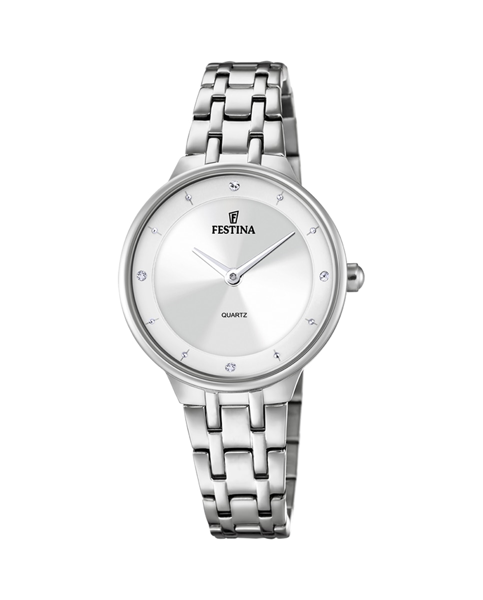 Женские часы F20600/1 Mademoiselle со стальным и серебряным циферблатом Festina, серебро