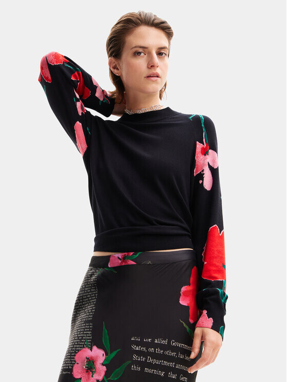 

Свитер обычного кроя Desigual, черный