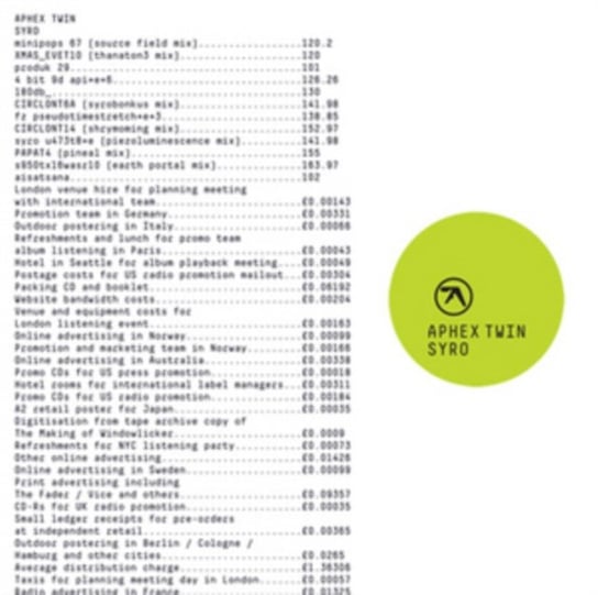 Виниловая пластинка Aphex Twin - Syro виниловая пластинка aphex twin selected ambient works 85 92 2lp