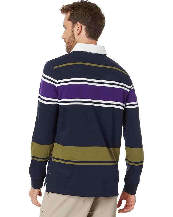 Поло Nautica Long Sleeve Rugby Polo Shirt, цвет Navy Seas