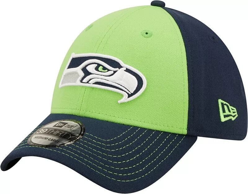 

Мужская классическая темно-синяя шляпа New Era Seattle Seahawks 39Thirty Stretch Fit