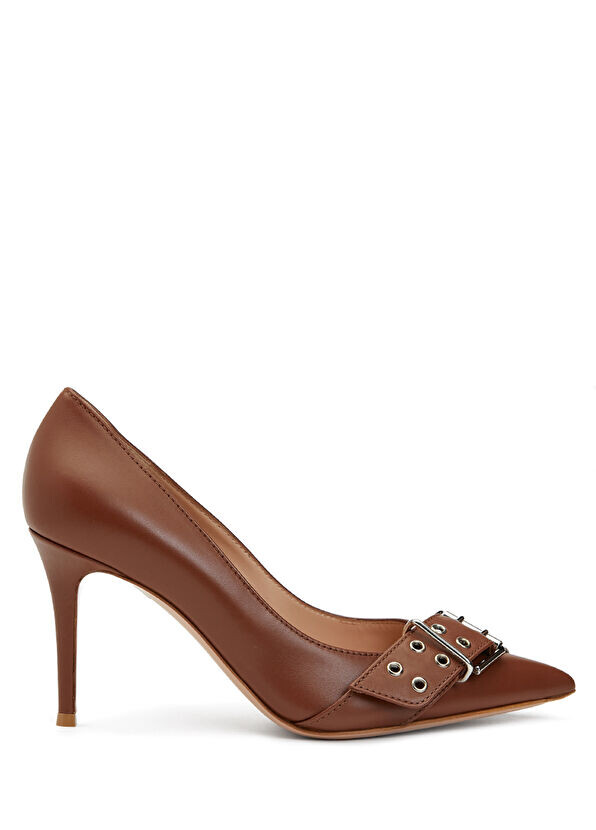 

Кожаные высокие каблуки Gianvito Rossi, коричневый