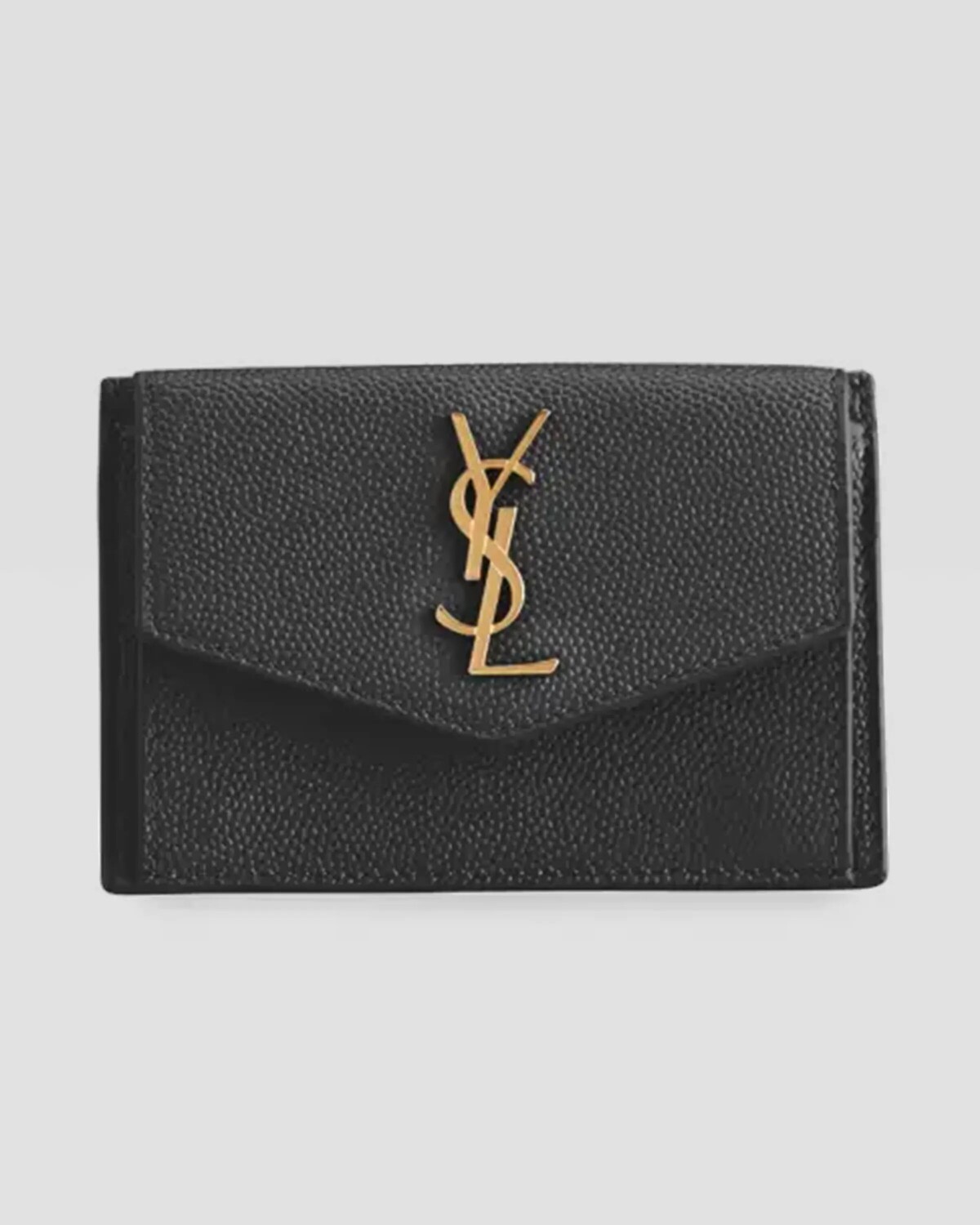 

Визитница с клапаном YSL Monogram из зерненой кожи Saint Laurent, цвет Black
