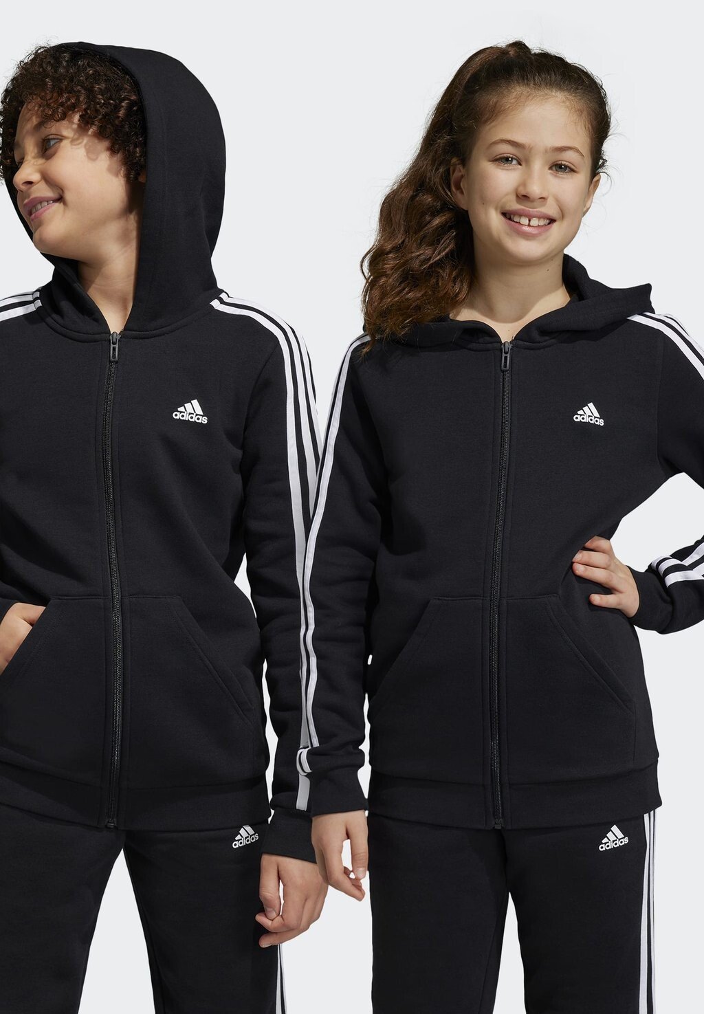 

Толстовка на молнии Adidas, schwarz weiß