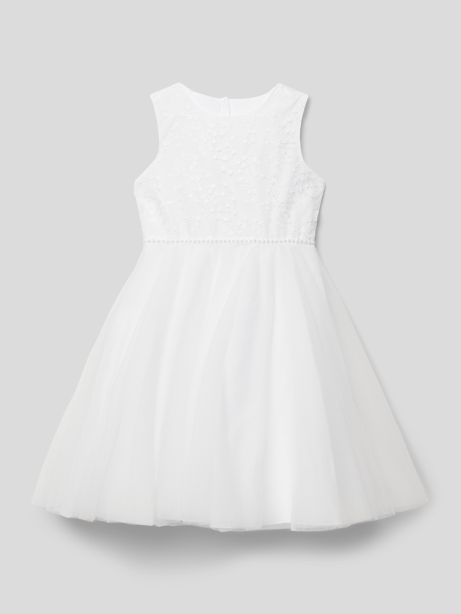 Платье для причастия с декоративной цепочкой Monny, белый