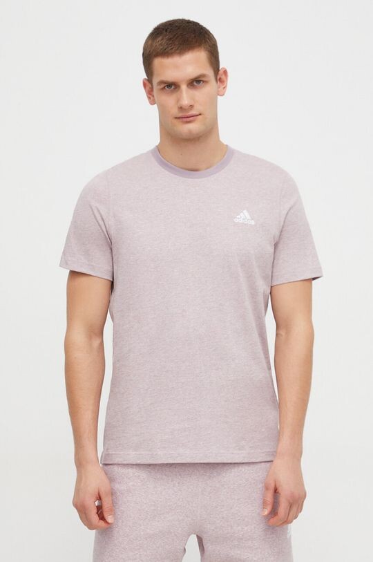 

Хлопковая футболка adidas, фиолетовый