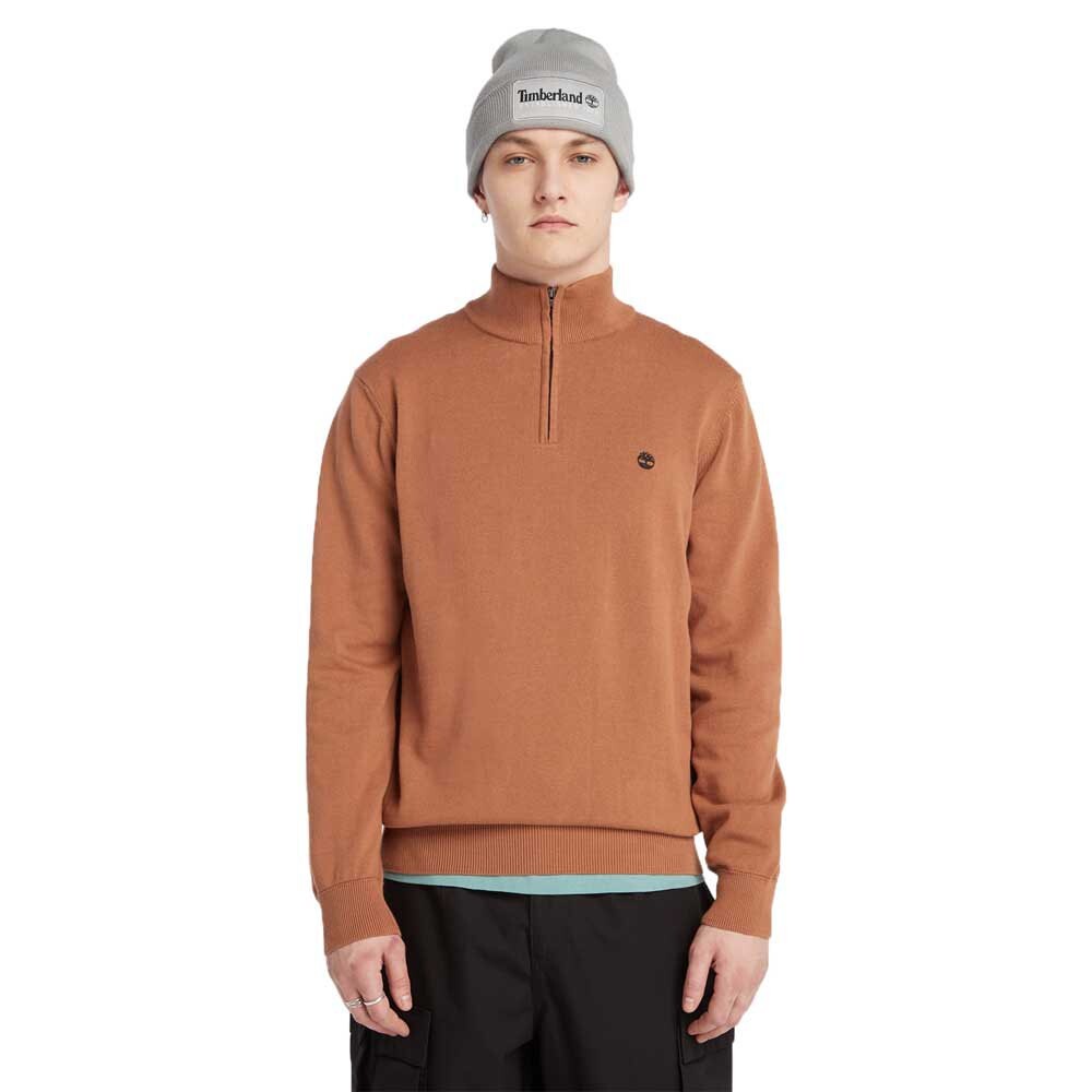 

Толстовка Timberland Williams River Cotton YD Half Zip, коричневый