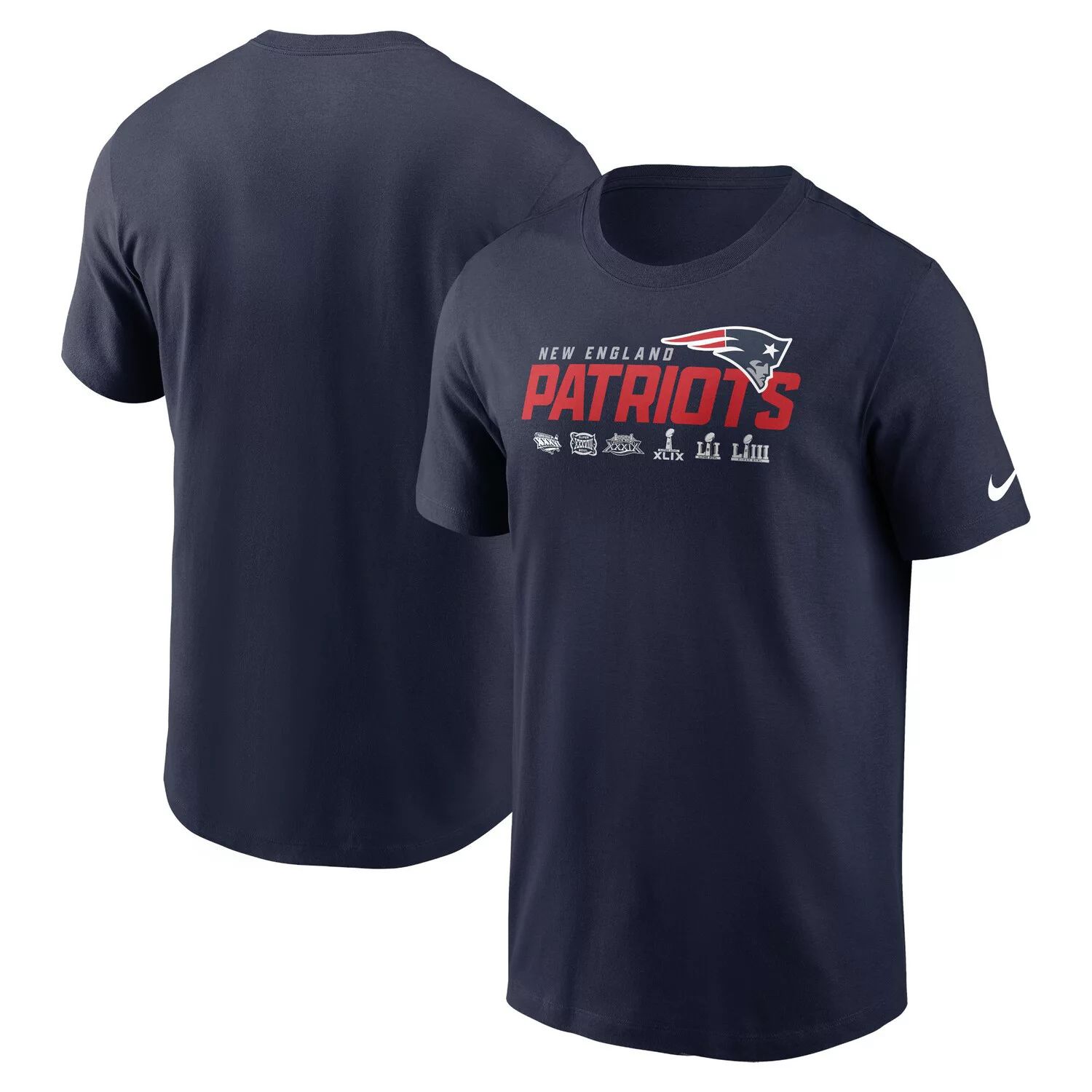 Мужская темно-синяя футболка New England Patriots Local Essential Nike
