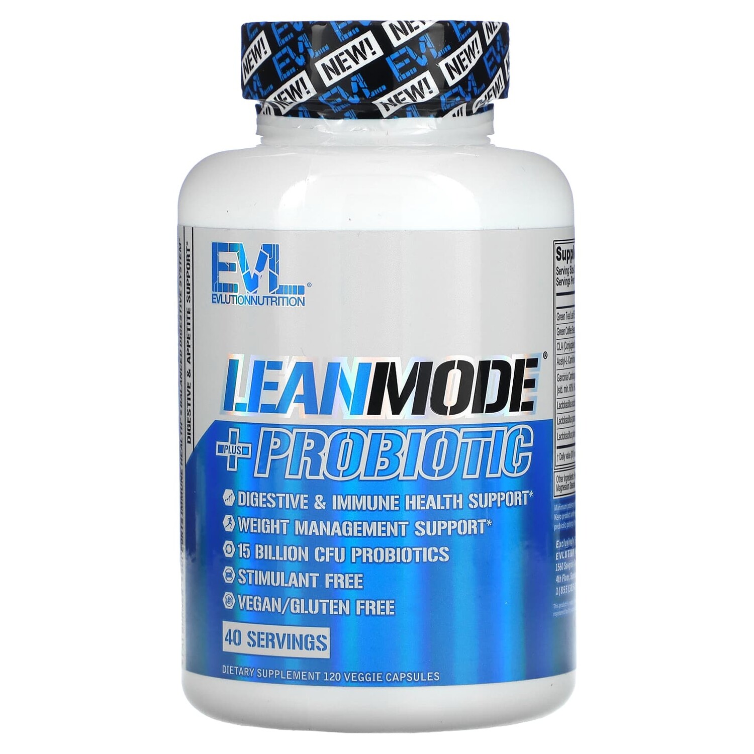 

LeanMode + пробиотик, 120 вегетарианских капсул, EVLution Nutrition