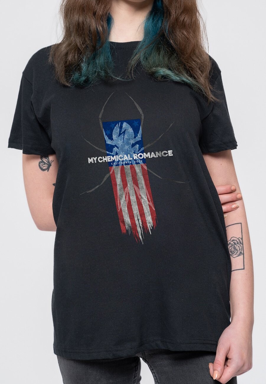 

Футболка с принтом MY CHEMICAL ROMANCE SPIDER Paradiso Clothing, черный