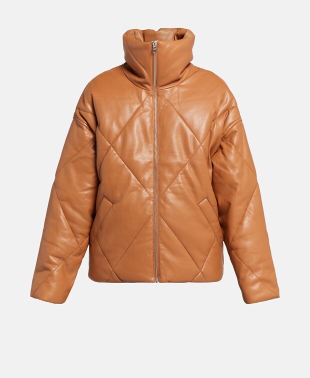

Кожаная куртка Abercrombie & Fitch, цвет Tan