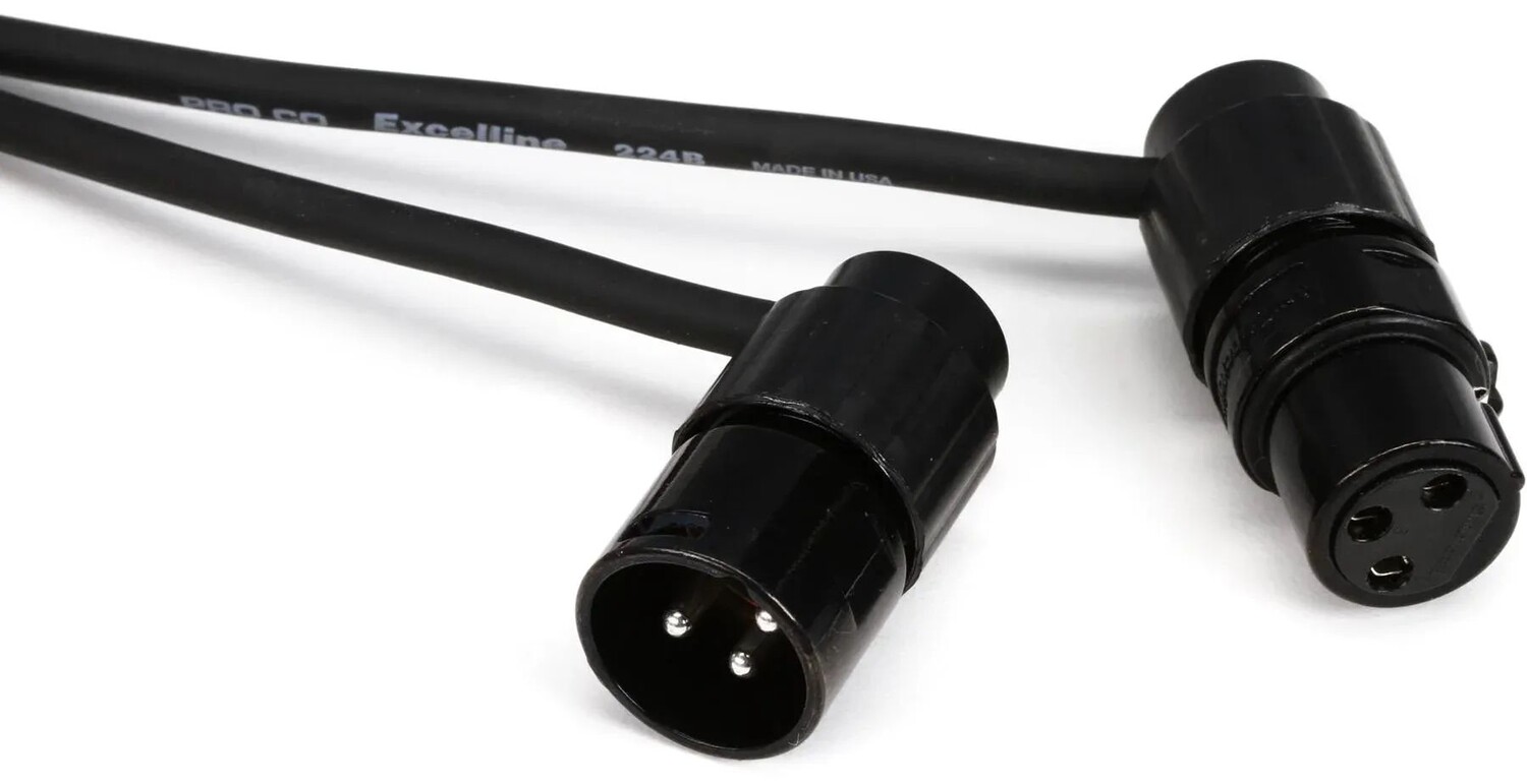 

Низкопрофильный микрофонный кабель Pro Co XLR-XLR — 1,5 фута