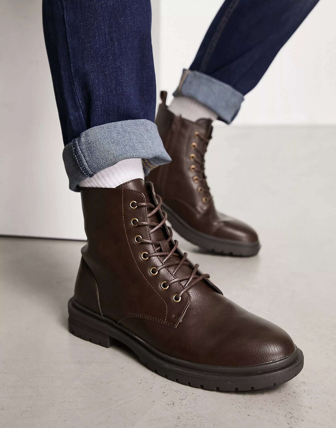 

Коричневые ботинки на шнуровке Schuh Duncan, Коричневый