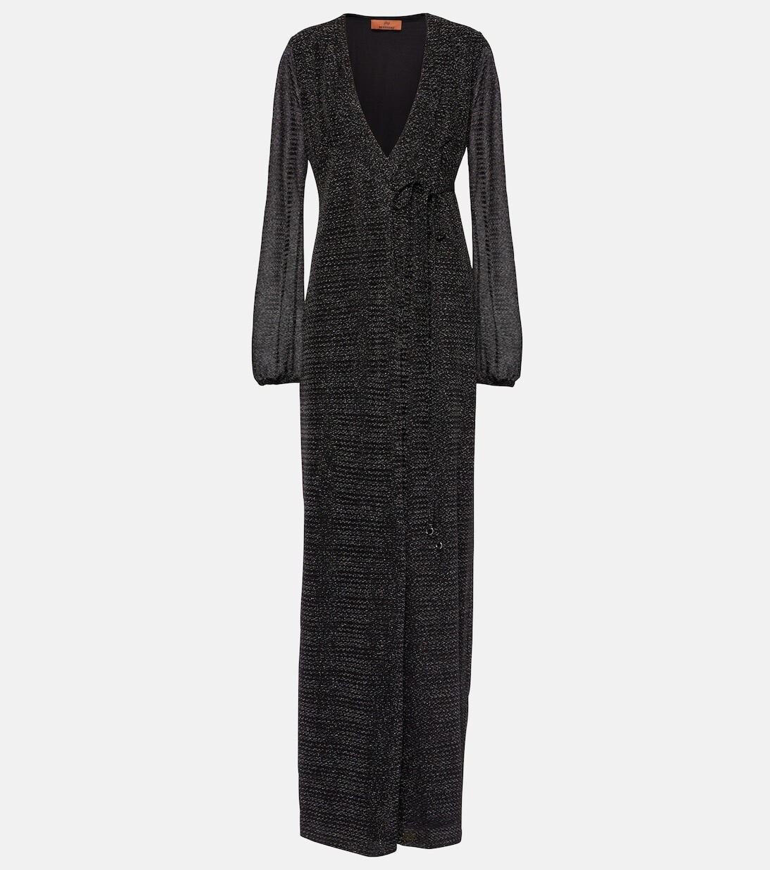 

Платье макси с запахом Missoni, черный