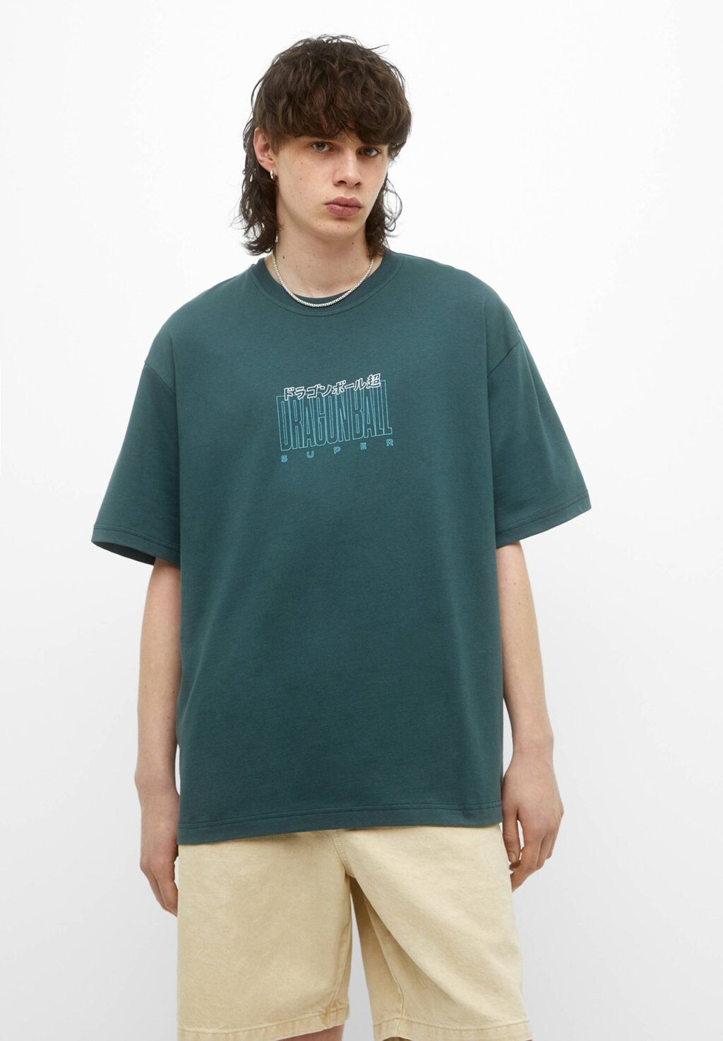 

Футболка с принтом PULL&BEAR, зеленый
