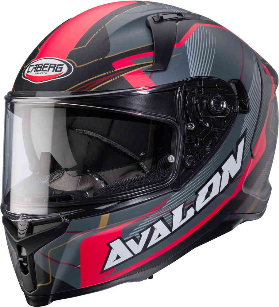 Оптический шлем Avalon X Caberg, черный матовый/серый/красный
