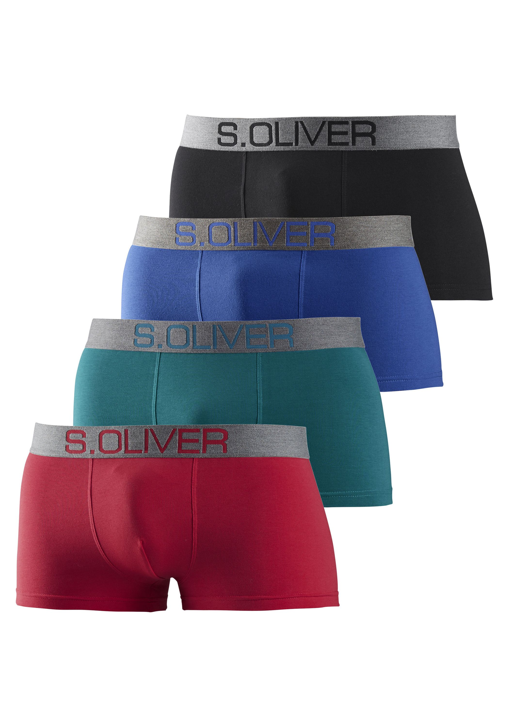 Боксеры S Oliver Boxershorts, цвет rot, petrol, blau, schwarz