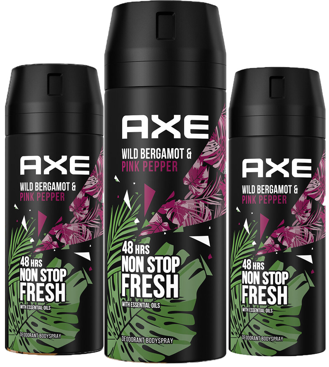 

Axe, Дикий бергамот, аэрозольный дезодорант, 3x150 мл