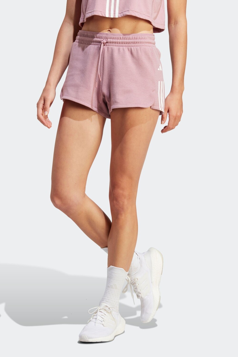 

Хлопковые шорты с 3 полосками Performance Train Essentials Pacer adidas, розовый