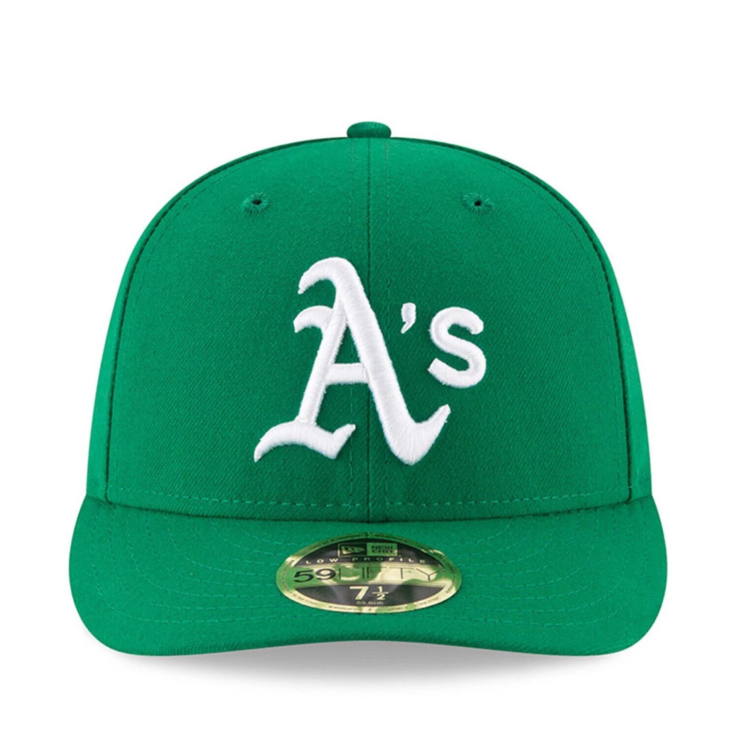 

Мужская кепка New Era Green Oakland Athletics Alt Authentic Collection Низкопрофильная для поля 59FIFTY Облегающая шляпа