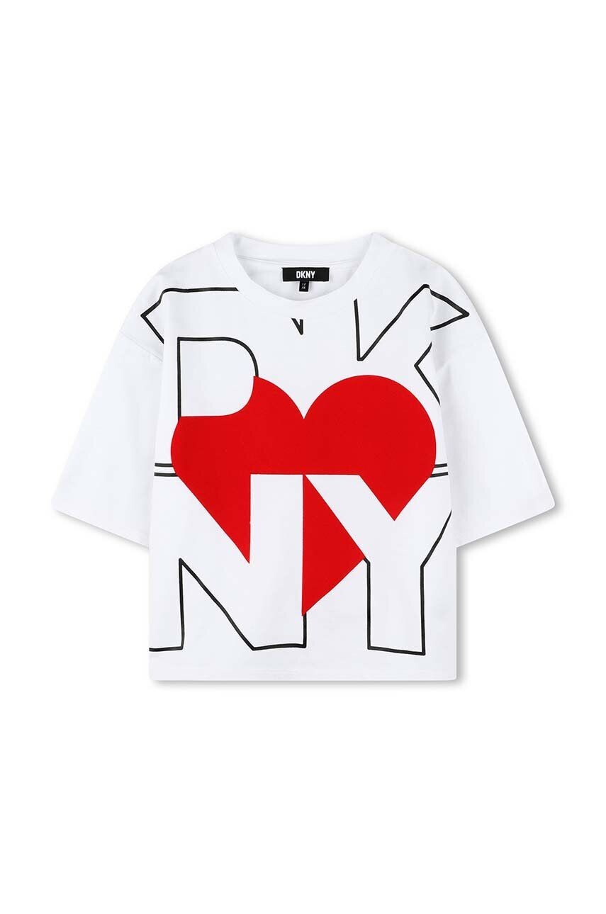 

Детская хлопковая футболка Dkny, белый