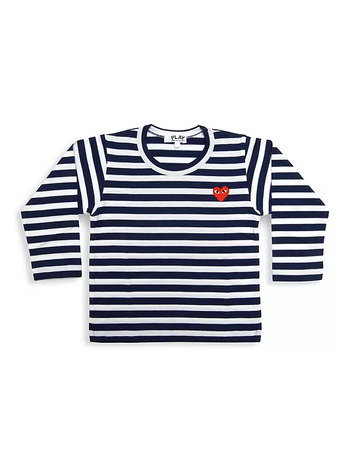 Рубашка в полоску Little Kid's Play Kids Comme Des Garçons Play, белый кардиган comme des garçons lambswool with red emblem темно синий