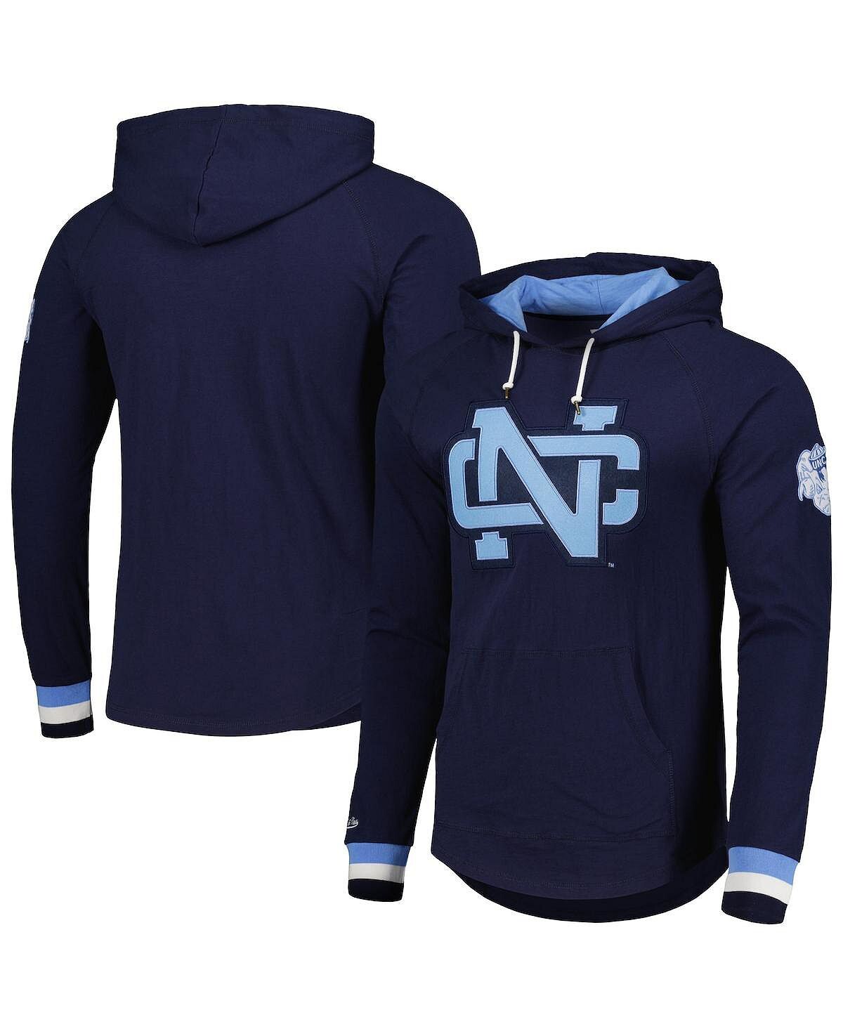 

Мужской темно-синий пуловер с капюшоном North Carolina Tar Heels Legendary реглан Mitchell & Ness