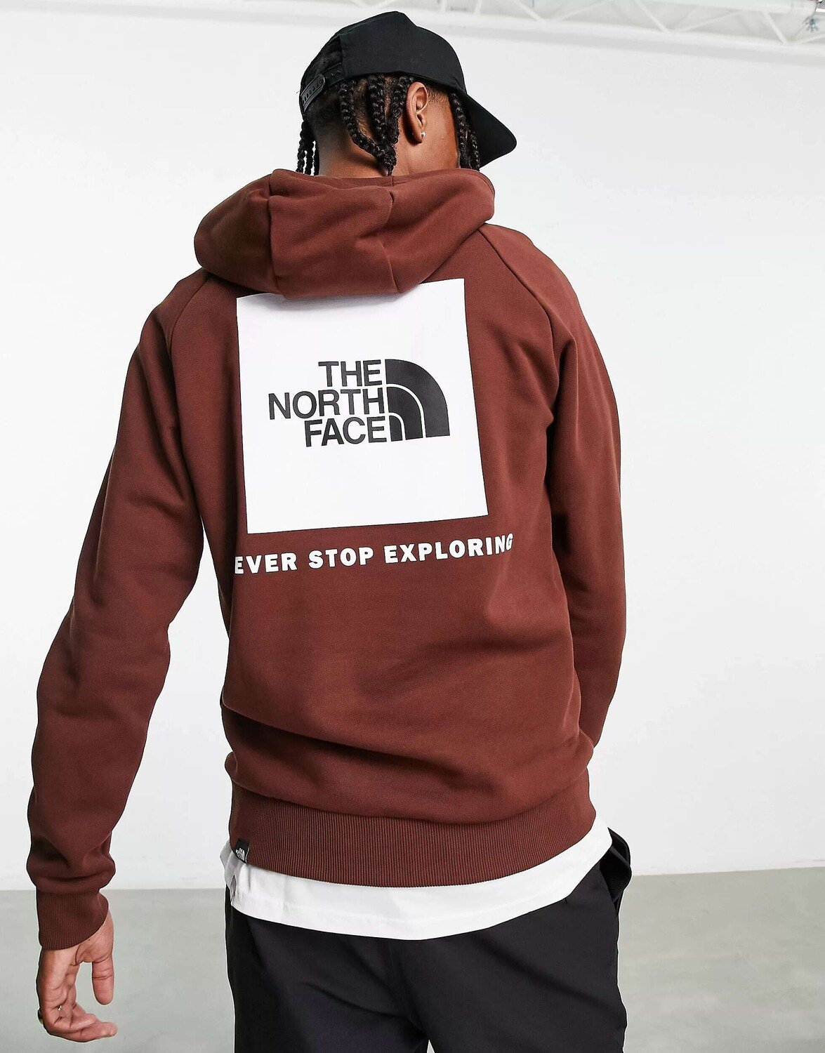 

Коричневое худи с принтом на спине The North Face Raglan Redbox, Коричневый